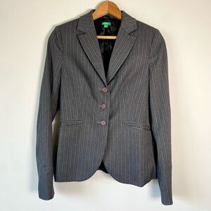 United Colors of Benetton Gray Pinstripe Women's Blazer size 0 (40)